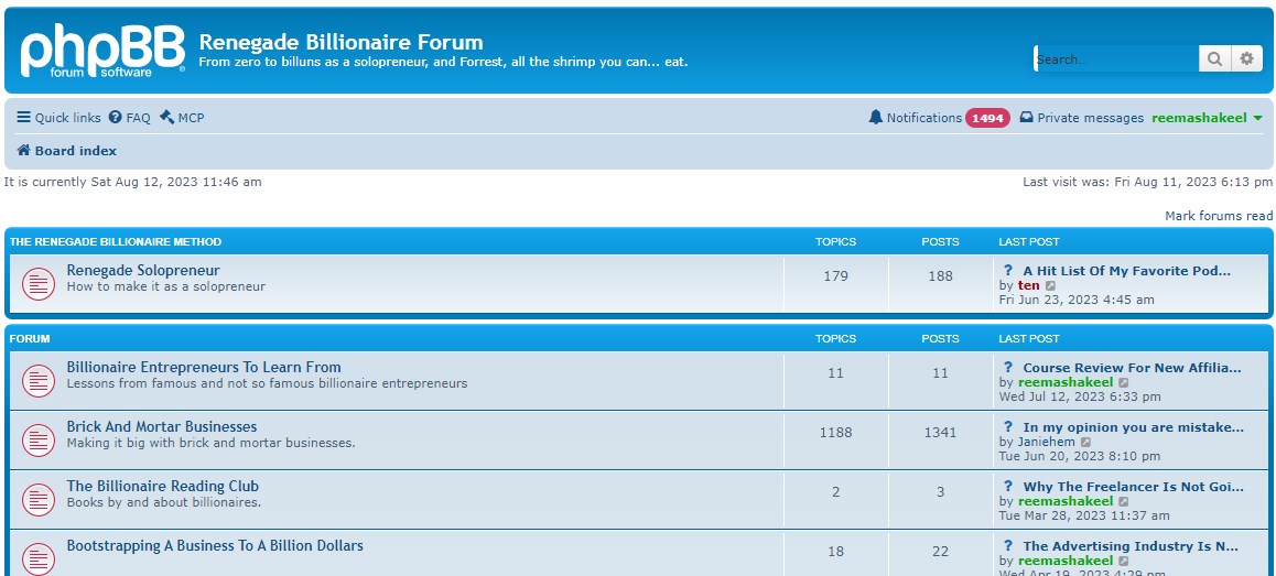 Forum Review For Future Billionaires The Renegade Billionaire Forum